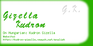 gizella kudron business card